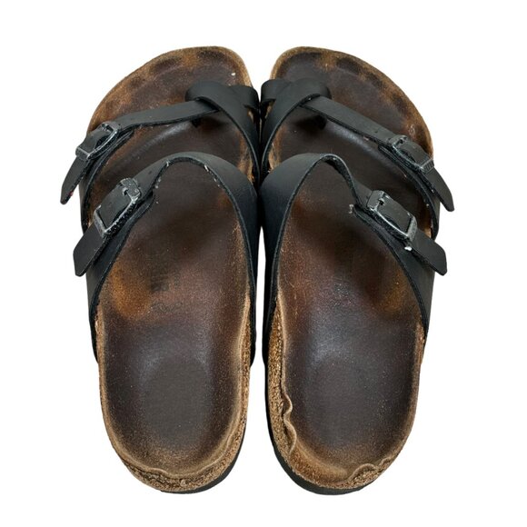 Birkenstock Mayari Black Leather Sandals - Picture 5 of 7